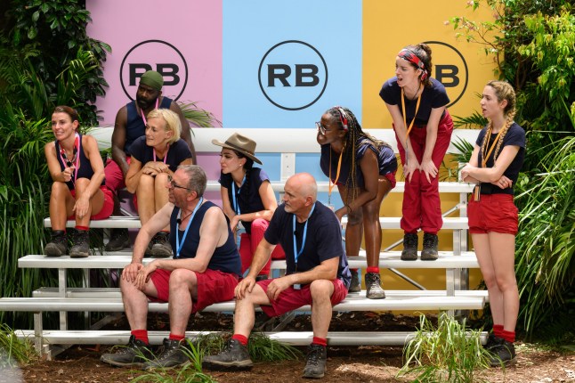 STRICT EMBARGO - NOT FOR USE BEFORE 22:15 GMT, 28 Nov 2024 - EDITORIAL USE ONLY Mandatory Credit: Photo by James Gourley/ITV/Shutterstock (14951058bx) Bushtucker Trial, Rank Bank - Coleen Rooney, Melvin Odoom, Jane Moore, Richard Coles, Tulisa Contostavlos, Barry McGuigan, Oti Mabuse, Maura Higgins and GK Barry 'I'm a Celebrity...Get Me Out of Here!' TV show, Series 24, Australia - 28 Nov 2024