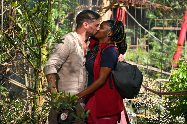 Oti Mabuse kissing her husband Marius
