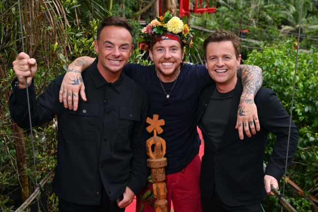 Ant and Dec with I'm A Celebrity winner Danny Jones