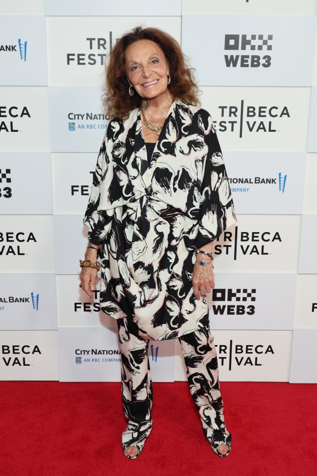 NEW YORK, NEW YORK - JUNE 05: Diane Von Furstenberg attends the opening night premiere of "Diane Von Furstenberg: Woman In Charge" during the 2024 Tribeca Festival at BMCC Theater on June 05, 2024 in New York City. (Photo by Dia Dipasupil/Getty Images)