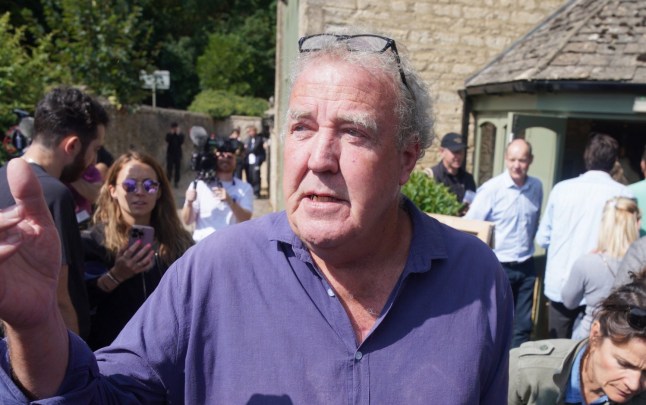 Jeremy Clarkson at the opening of his new pub, The Farmer's Dog, in Asthall, near Burford in Oxfordshire. Picture date: Friday August 23, 2024. PA Photo. The former Top Gear presenter is opening amid fears the venture may bring more traffic problems following the success of his Diddly Squat farm shop, with residents expressing concerns about traffic problems because the pub is located next to the busy A40 road. See PA story SHOWBIZ Clarkson. Photo credit should read: Ben Birchall/PA Wire