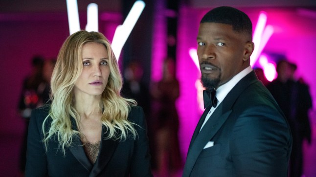 Undated handout photo issued by Netflix of Cameron Diaz as Emily and Jamie Foxx as Matt in Back In Action. Jamie Foxx has revealed that he and his Back In Action co-star Cameron Diaz are "friends in real life" and said he had been "begging" her to act in another movie with him. Issue date: Thursday May 16, 2024. PA Photo. See PA story SHOWBIZ Foxx . Photo credit should read: John Wilson/Netflix/PA Wire NOTE TO EDITORS: This handout photo may only be used in for editorial reporting purposes for the contemporaneous illustration of events, things or the people in the image or facts mentioned in the caption. Reuse of the picture may require further permission from the copyright holder.