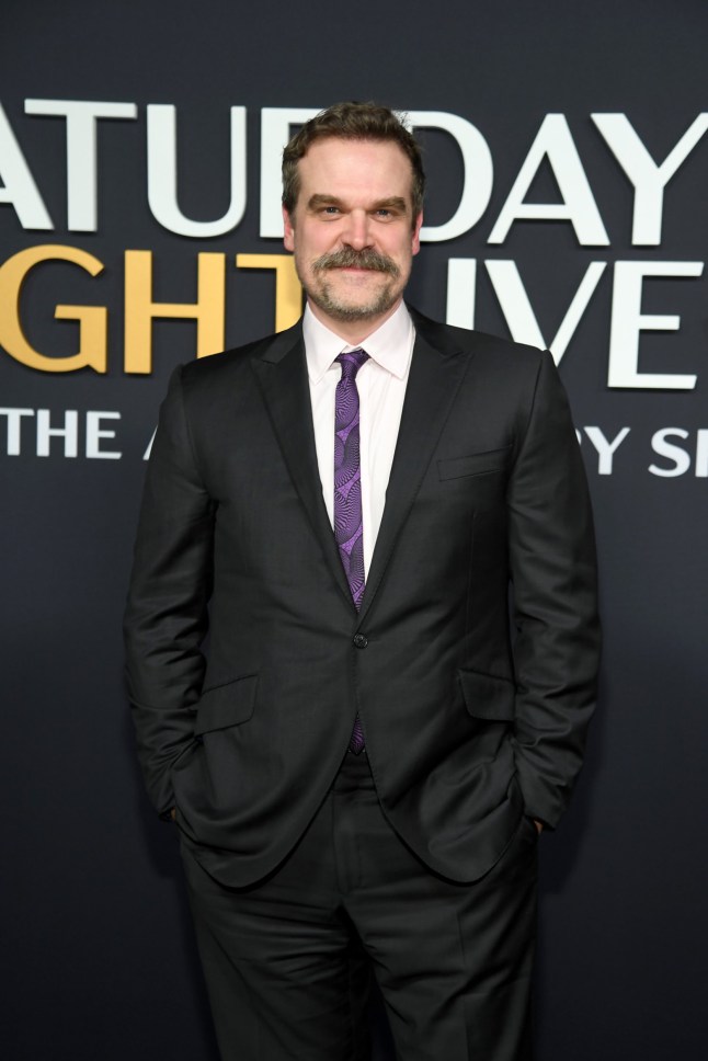 SNL50: THE RED CARPET -- Pictured: (l-r) David Harbour on Sunday, February 16, 2025 -- (Photo by NBC/Noam Galai/NBC via Getty Images)
