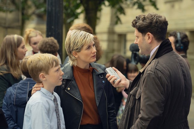 Undated TV still from Toxic Town. Pictured: Toby Eden, Jodie Whittaker and Matthew James Hinchliffe. See PA Feature SHOWBIZ Download Reviews. WARNING: This picture must only be used to accompany PA Feature SHOWBIZ Download Reviews. PA Photo. Picture credit should read: Netflix, Inc./Ben Blackall. All Rights Reserved. NOTE TO EDITORS: This picture must only be used to accompany PA Feature SHOWBIZ Download Reviews.