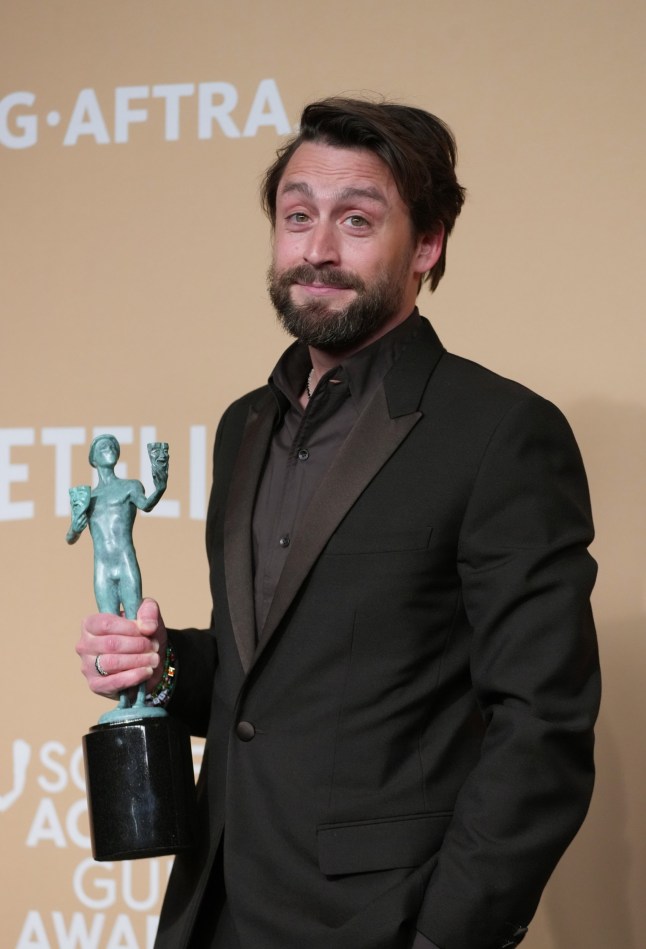 LOS ANGELES, CALIFORNIA - FEBRUARY 23: Kieran Culkin poses in the press room at the 31st Annual Screen Actors Guild Awards at Shrine Auditorium and Expo Hall on February 23, 2025 in Los Angeles, California. (Photo by Jeff Kravitz/FilmMagic)