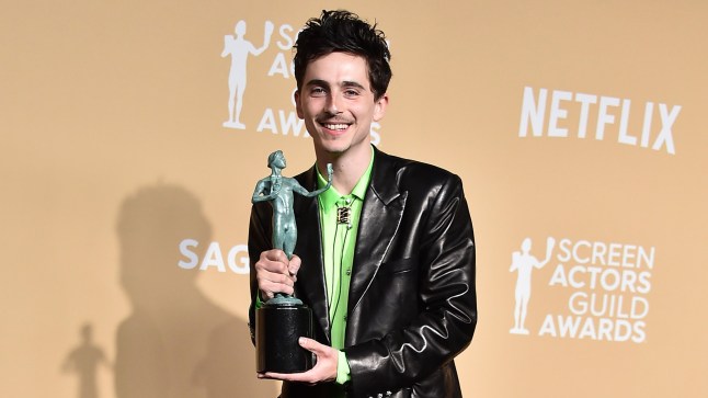 Mandatory Credit: Photo by Lisa O'Connor/Shutterstock for SAG (15148518cx) Timothee Chalamet 31st Screen Actors Guild Awards, Press Room, Shrine Auditorium, Los Angeles, California, USA - 23 Feb 2025