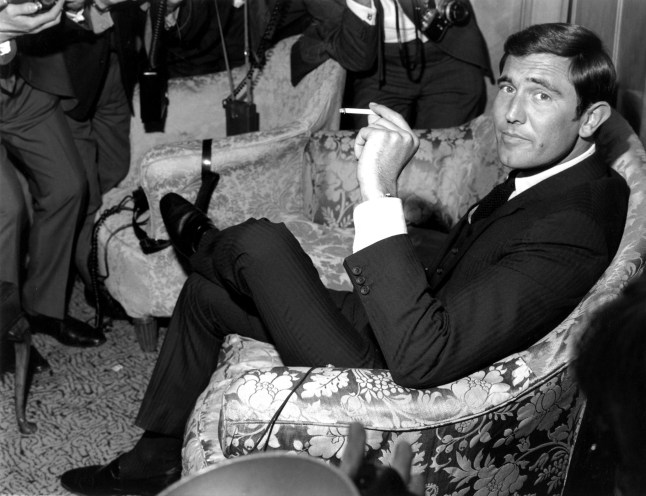 Mandatory Credit: Photo by Harry Myers/REX/Shutterstock (728599l) George Lazenby at the Dorchester Hotel unveiled as the new James Bond Various