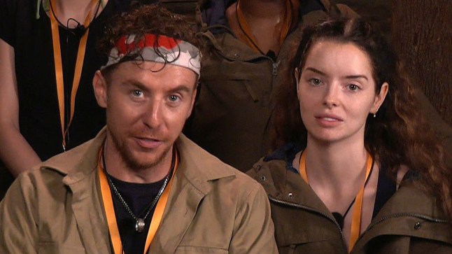 Danny Jones and Maura Higgins in I'm A Celeb jungle