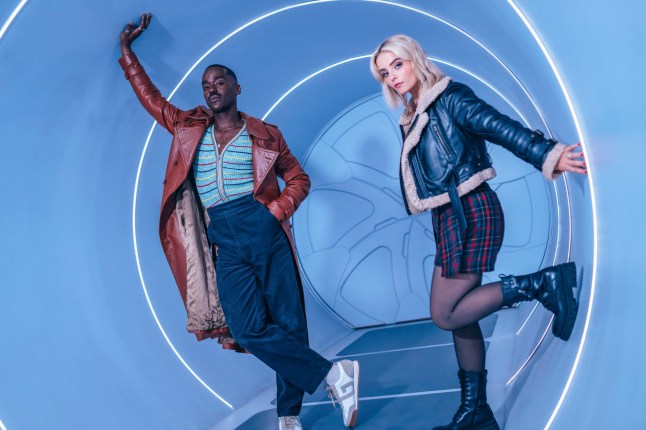 Ncuti Gatwa and Millie Gibson as the Doctor and Ruby Sunday