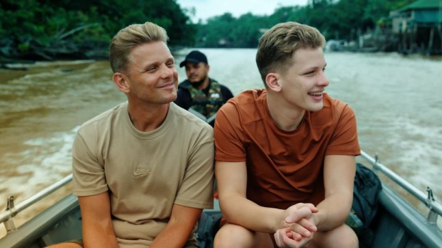 GRABS: Jeff Brazier talking about how he's seen his son Freddie struggle Credit: BBC One/Celebrity Race Across the World