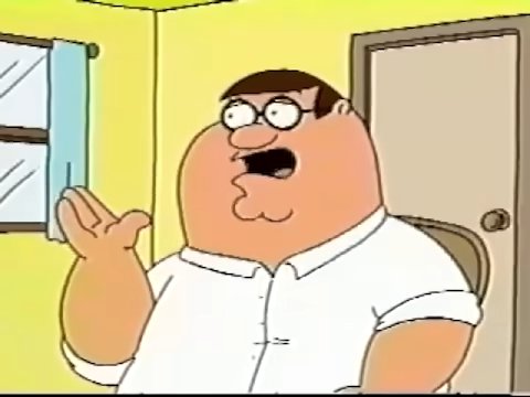 Peter Griffins in the Family Guy pilot episode