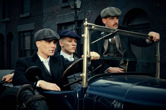 Television programme: Peaky Blinders. Picture Shows: Thomas Shelby (Cillian Murphy), John Shelby (Joe Cole), Arthur Shelby (Paul Anderson) - (C) Mandabach TV - Photographer: Robert Viglasky