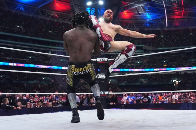 Lee South BRYAN DANIELSON VS SWERVE STRICKLAND London, AEW All In August 25, 2024