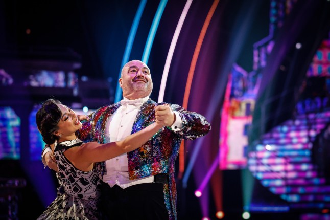 EMBARGOED TO 2000 SATURDAY NOVEMBER 9 For use in UK, Ireland or Benelux countries only BBC handout photo of Wynne Evans and Katya Jones , during the dress rehearsal for their appearance on the live show on Saturday for BBC1's Strictly Come Dancing. Picture date: Saturday November 9, 2024. PA Photo. See PA story SHOWBIZ Strictly. Photo credit should read: Guy Levy/BBC/PA Wire NOTE TO EDITORS: Not for use more than 21 days after issue. You may use this picture without charge only for the purpose of publicising or reporting on current BBC programming, personnel or other BBC output or activity within 21 days of issue. Any use after that time MUST be cleared through BBC Picture Publicity. Please credit the image to the BBC and any named photographer or independent programme maker, as described in the caption.