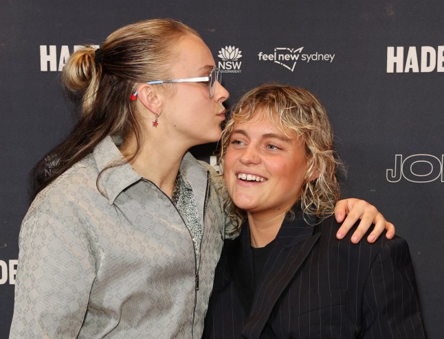 SYDNEY, AUSTRALIA - FEBRUARY 14: JoJo Siwa and Kath Ebbs attend the Australian premiere of "Hadestown" at Theatre Royal on February 14, 2025 in Sydney, Australia. (Photo by Don Arnold/WireImage)
