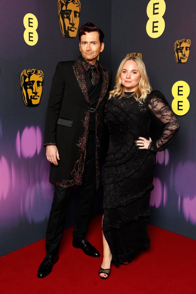 LONDON, ENGLAND - FEBRUARY 16: Host David Tennant and Georgia Tennant attend the EE BAFTA Film Awards 2025 at The Royal Festival Hall on February 16, 2025 in London, England. (Photo by John Phillips/BAFTA/Getty Images for BAFTA)
