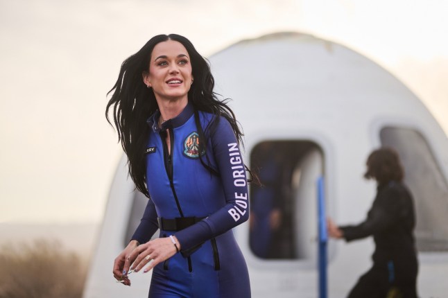 Mandatory Credit: Photo by Blue Origin/ZUMA Press Wire/Shutterstock (15255350i) Texas, USA: New Shepard-31 Capsule Recovery with the crew : Katy Perry, American Singer, Aisha Bowe, American aerospace engineer, Lauren Sanchez, American presenter and companion of Jeff Bezos, Kerianne Flynn, American Producer, Gayle King, American journalist, and Amanda N. Nguyen (Amanda Nguyen), Activist. Suborbital launch system and landing mission. This suborbital flight, the 31st in the New Shepard program and the 11th crewed, will extend Blue Origin's initiative to democratize access to space, having already carried 52 people beyond the Karman line. USA. Blue Origin All-Women Crew Historic Space Launch, Texas, USA - 14 Apr 2025