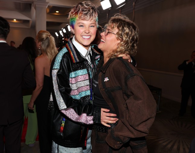 Jojo Siwa, Kath Ebbs at the 36th Annual GLAAD Media Awards held at The Beverly Hilton on March 27, 2025 in Los Angeles, California. (Photo by Christopher Polk/Variety via Getty Images)