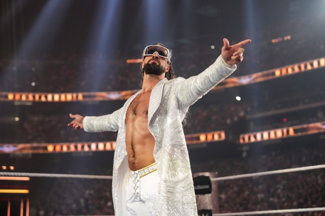 LAS VEGAS, NEVADA - APRIL 19: Seth Rollins makes his entrance during WrestleMania 41 Saturday at Allegiant Stadium on April 19, 2025 in Las Vegas, Nevada. (Photo by Rich Freeda/WWE via Getty Images)