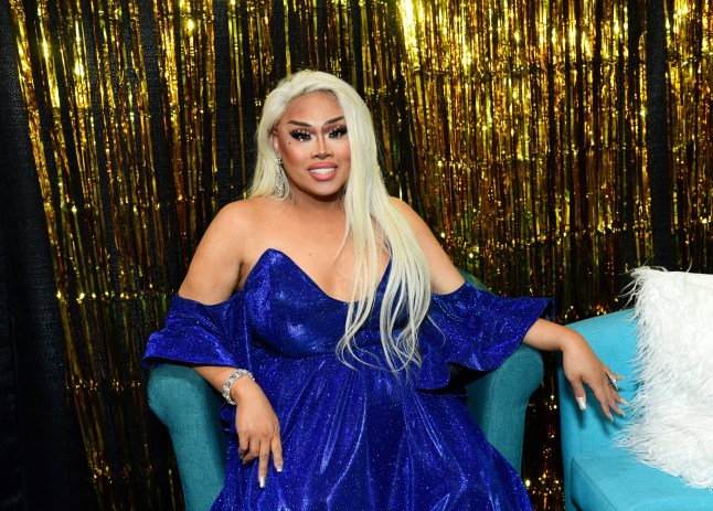 LOS ANGELES, CALIFORNIA - MAY 15: Jiggly Caliente attends RuPaul's DragCon at Los Angeles Convention Center on May 15, 2022 in Los Angeles, California. (Photo by Chelsea Guglielmino/WireImage)