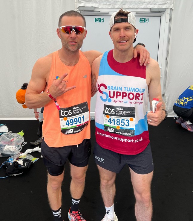 Photo posted to Joel Dommett's Instagram. HERE WE GOOOO! Pleasure to run with this dude @harryjudd - Link in bio to donate.. 27 Apr. 2025. https://www.instagram.com/p/DI8YKWUI6WR/?utm_source=ig_web_copy_link&igsh=MzRlODBiNWFlZA==