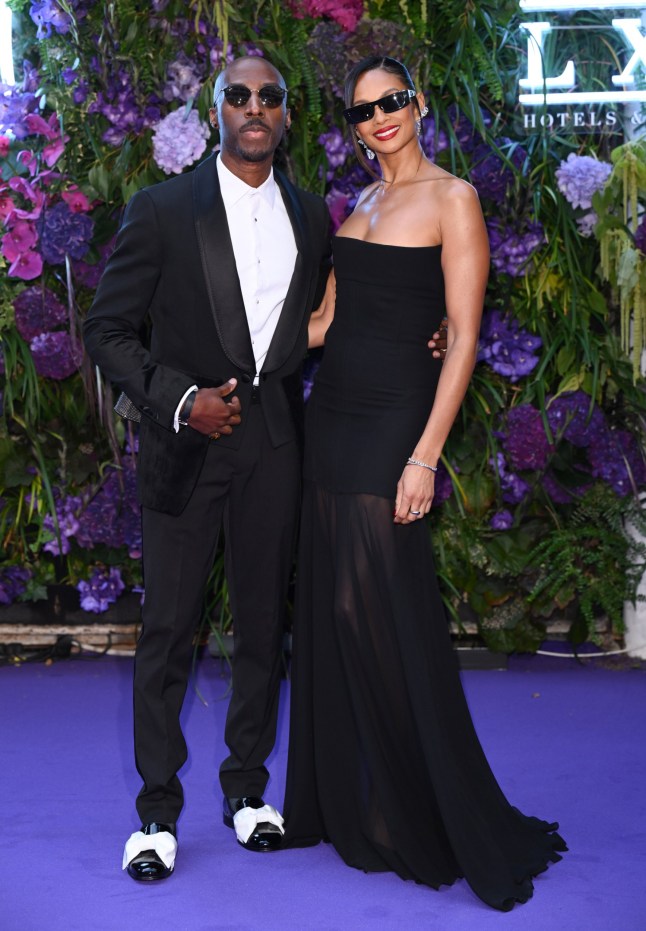 LONDON, ENGLAND - JULY 28: Azuka Ononye and Alesha Dixon arrive at The Mike Gala: Stormzy's 30th Birthday at The Biltmore Mayfair on July 28, 2023 in London, England. (Photo by Karwai Tang/WireImage)