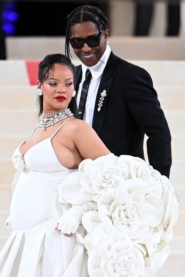 NEW YORK, NY - MAY 1: Rihanna and ASAP Rocky attend The 2023 Met Gala Celebrating "Karl Lagerfeld: A Line Of Beauty" at The Metropolitan Museum of Art on May 01, 2023 at on May 01, 2023 in New York City. (Photo by GWR/Star Max/GC Images)