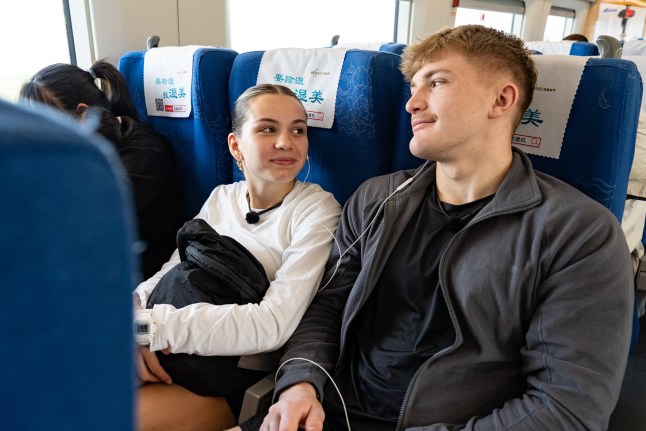 TITLE:Race Across the World S5,EP NUMBER:1,TX DATE: ,TX WEEK:16,EMBARGOED UNTIL:15-04-2025 00:00:00,PEOPLE:Sioned and Fin,DESCRIPTION:Series 5,COPYRIGHT:Studio Lambert,CREDIT LINE:BBC/Studio Lambert