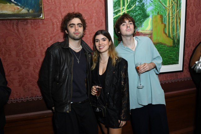 LONDON, ENGLAND - SEPTEMBER 15: Lennon Gallagher, Molly Moorish-Gallagher and Gene Gallagher attend ES Magazine X Paco Rabanne LFW Party on September 15, 2023 in London, England. (Photo by David M. Benett/Dave Benett/Getty Images for EVENING STANDARD STYLE X PACO RABANNE)