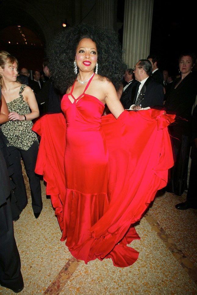 NEW YORK - APRIL 28: (TABLOIDS OUT) Diana Ross attends the Costume Institute Benefit Gala sponsored by Gucci April 28, 2003 at The Metropolitan Museum of Art in New York City. (Photo by Gucci via Getty Images)